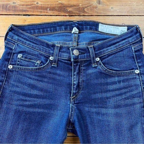 Rag bone mid rise skinny jeans stretchy denim medium rise blue size 26 - Picture 5 of 12